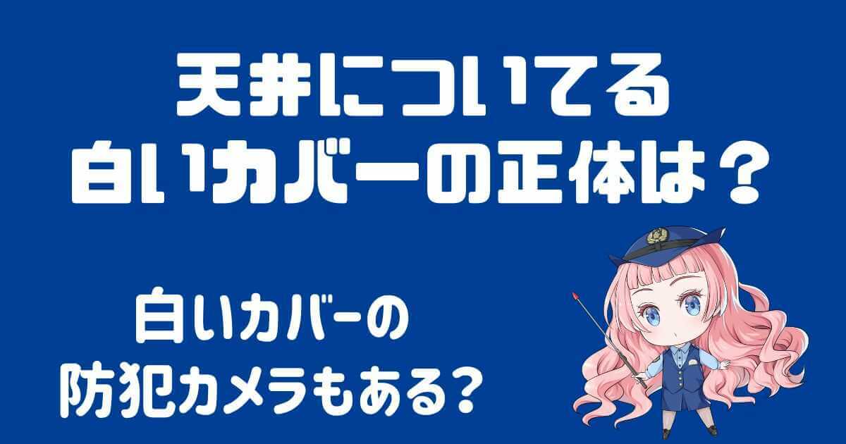 防犯カメラ？天井についてる白いカバーの正体は何なのか？