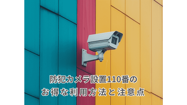 防犯カメラ設置110番のお得な利用方法と注意点を解説！